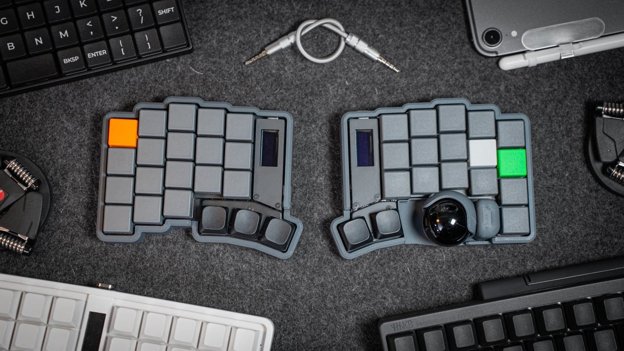 roBa】愛すべき分割無線トラックボール付きキーボード｜ena