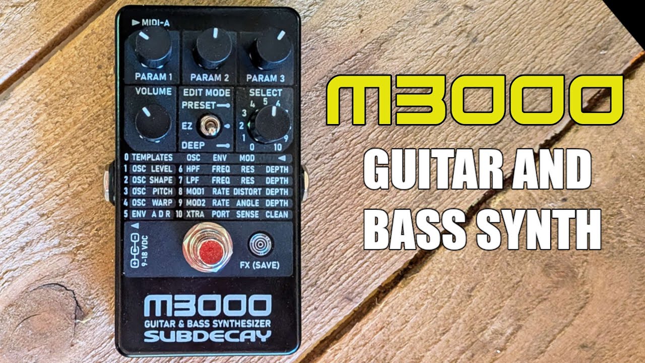 Subdecay M3000 - Guitar and Bass synthesizer - YouTube