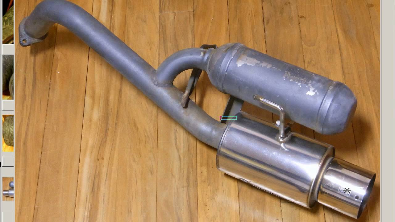 HKS Hyper Muffler exhaust Cube Z10 K11 March Micra Cg13de - YouTube