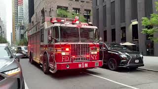 FDNY HAZMAT 1 & IT'S 2ND PIECE RESPONDING TO 10-77 HIGH RISE