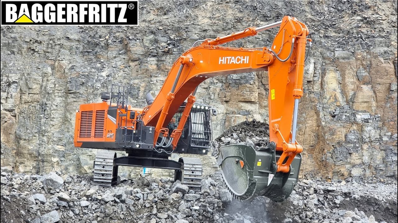 Hitachi ZX690-LCH excavator with LOC-matic bucket loads Bell B40E
