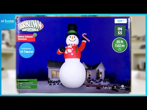 Gemmy 25FT DELUXE COLOSSAL SNOWMAN Airblown Inflatable Review! (At