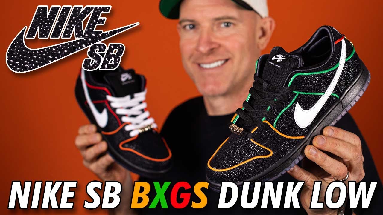 Nike SB Dunk Low Pro QS “BXGS” Black White Challenge Red - YouTube