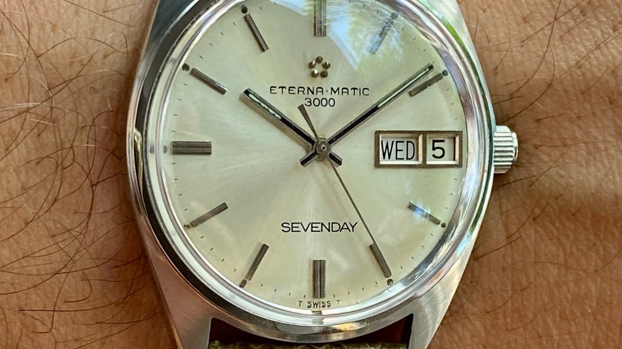 Vintage 1960s Eternamatic 3000 Seven Day Automatic + Day/Date w/ +