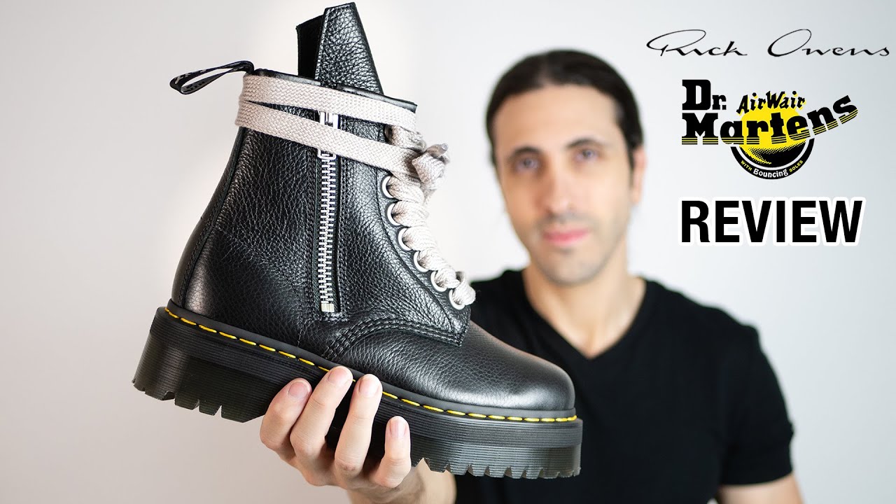 RICK OWENS X DR MARTENS REVIEW | SIZING + MORE - YouTube