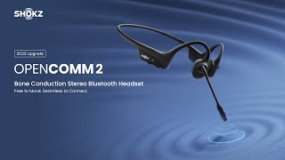 OpenComm2 2025 upgrade Bone Conduction Stereo Bluetooth Headset