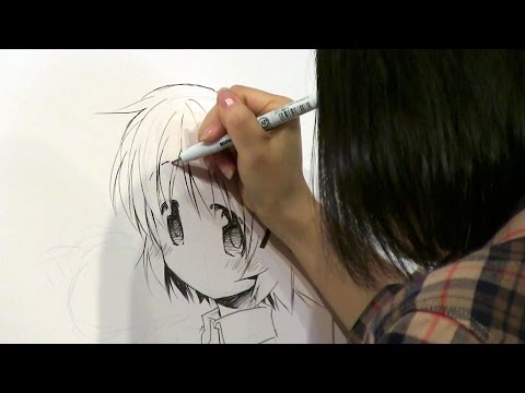 蒼樹うめのライブドローイング 上野の森美術館 蒼樹うめ展 - YouTube