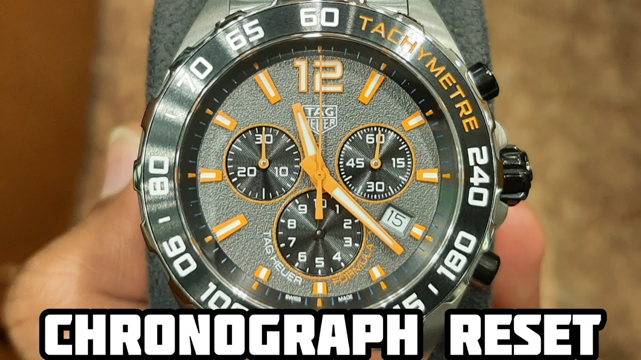 How To Reset Chronograph a TAG HEUER Formula 1 - YouTube
