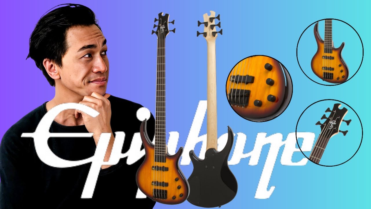 Epiphone Toby Deluxe V 5-String Bass, Vintage Sunburst - YouTube