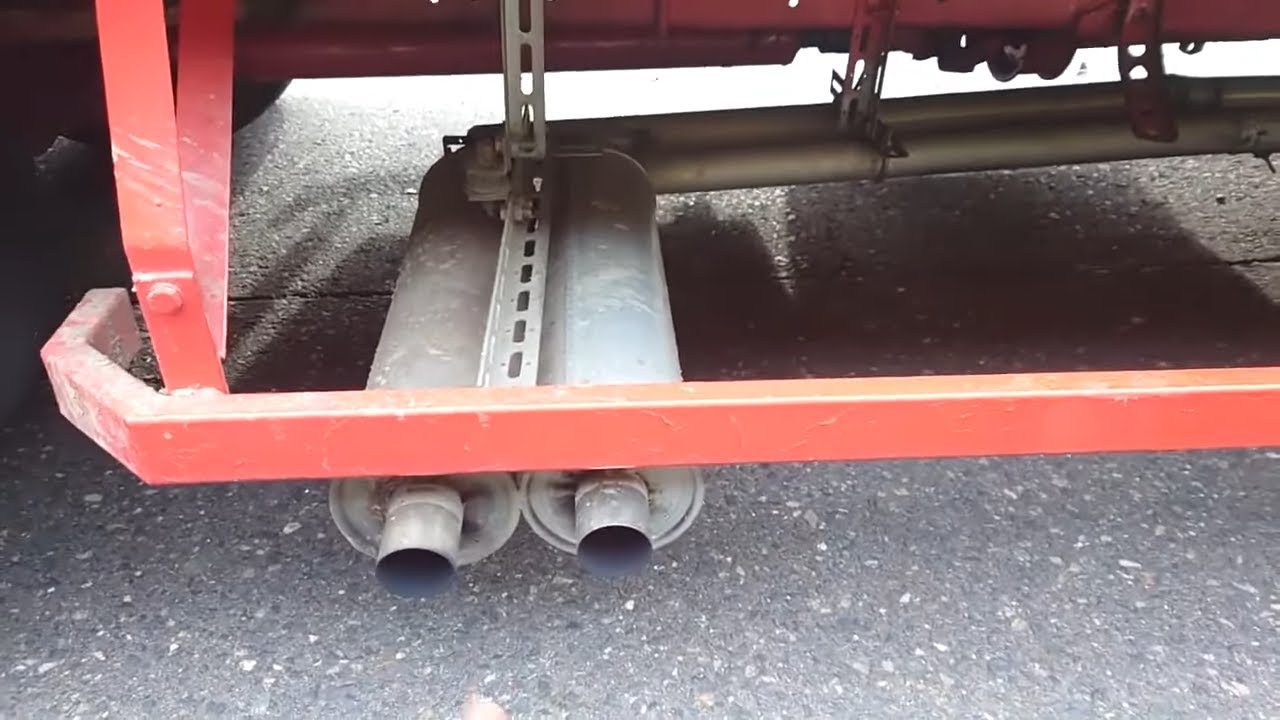 究極のデコトラ音！芯抜きマニ割り TXマフラー｜優政木材／鳥取 - YouTube