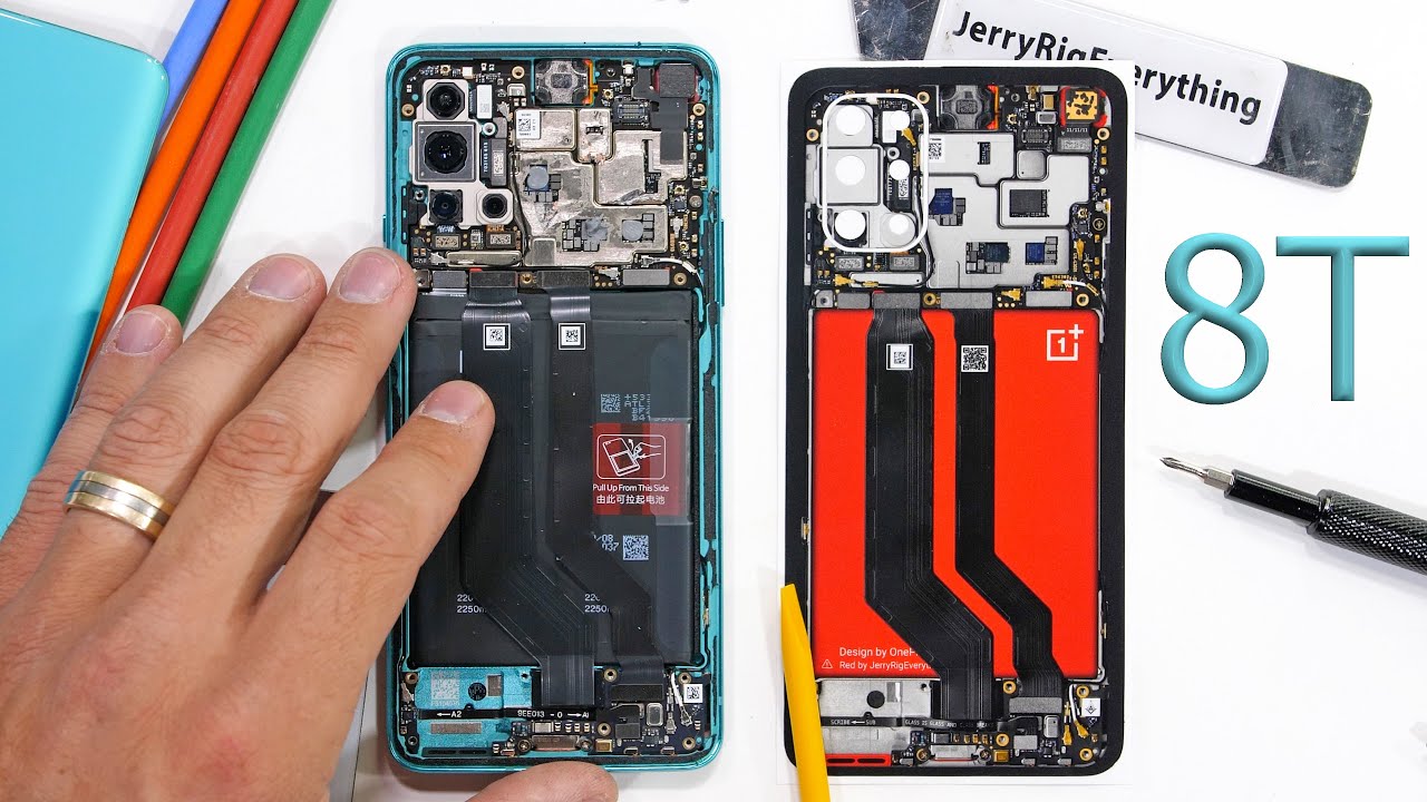 Oneplus 8T Teardown! - Are there really TWO batteries? - YouTube