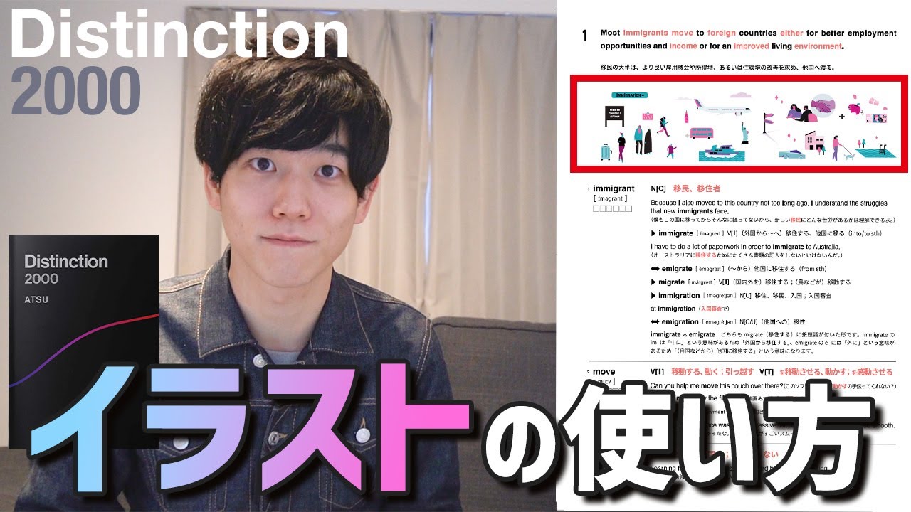 英単語帳 Distinction 2000 のイラストの使い方 - YouTube