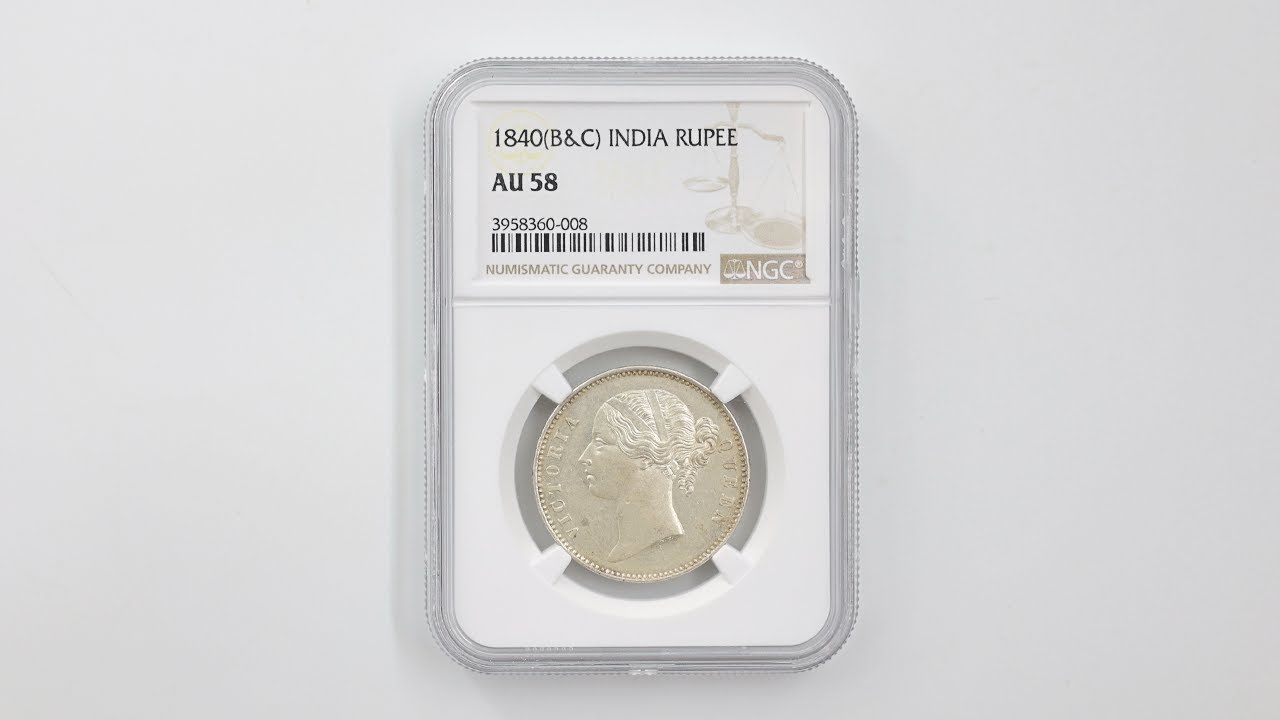 委託販売 1840(B&C) イギリス領インド ヴィクトリア女王 1ルピー 銀貨