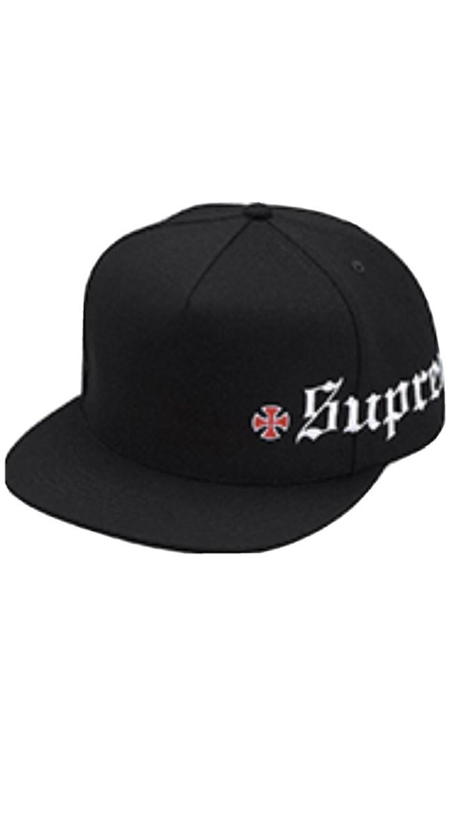 Supreme Independent Old English 5 Panel Black Cap!!FW17!!!Dead