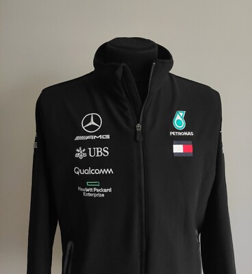 Mercedes AMG Petronas Hilfiger Black Softshell Race Zip Jacket