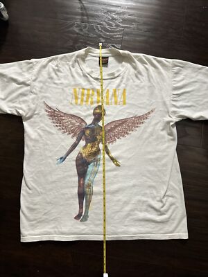 Vintage Nirvana T-Shirt In Utero Tour Angel 1993 XL Brockum | eBay