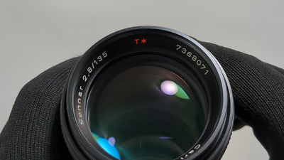 CONTAX Carl Zeiss Sonnar T* 135mm F/2.8 MMJ Near MINT MF Lens From