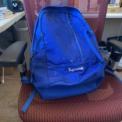 Supreme SS18 Ripstop Nylon Backpack Royal Blue - 100% Authentic