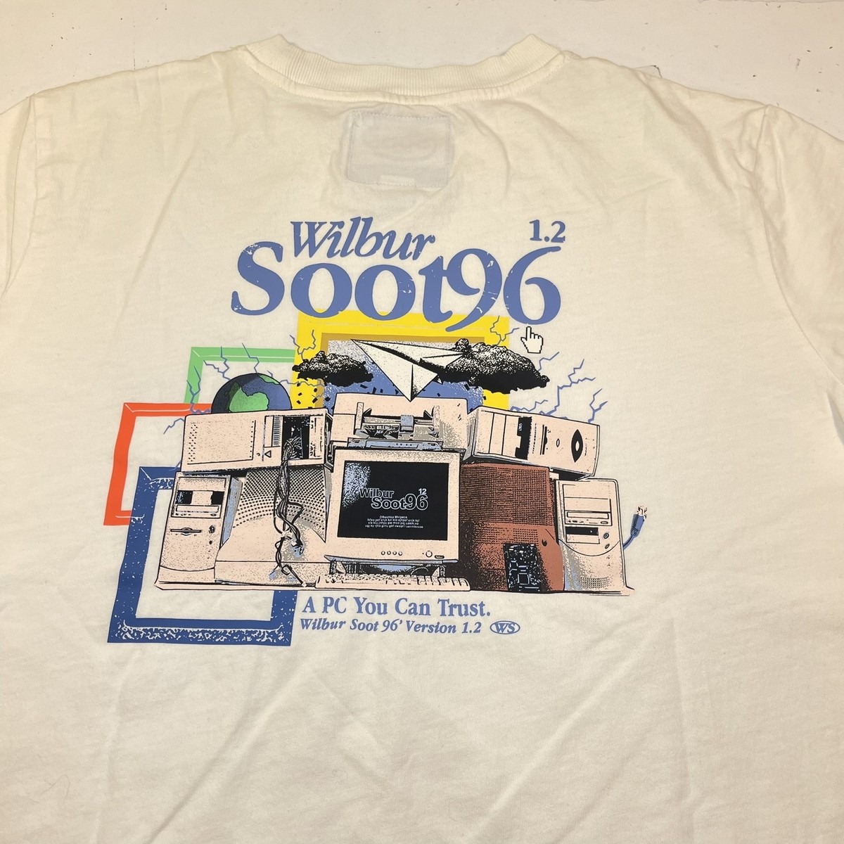 VINTAGE 1990s WILBUR SOOT 96 OS 1.2 PC COMPUTER TECH GEEK TEE T