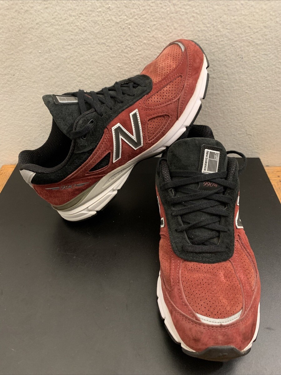 New Balance 990v4 Mercury Red Black Burgundy Sneaker Made in USA