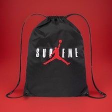 Supreme x Jordan Drawstring Bag - Black for sale online | eBay