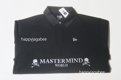 New Era Golf x mastermind WORLD Long Sleeve Rugger Shirt Black