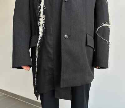 Yohji Yamamoto F/W 20 Pour Homme Threads Coat Panelled