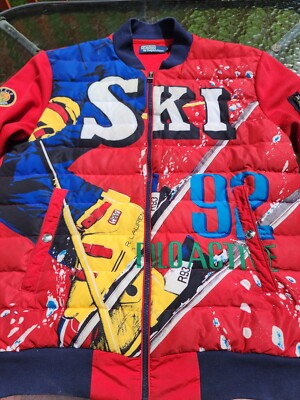 Vintage Polo Ralph Lauren Suicide Ski Down Hill 92 Bomber Jacket