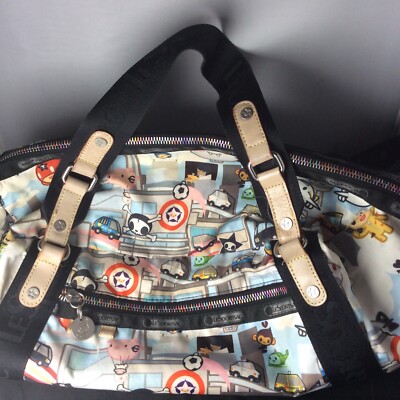 LeSportsac Tokidoki collaboration bag USED Multiple Zippers | eBay