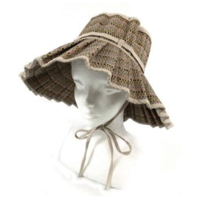Excellent Lorna Murray Hat Straw Folding Ribbon Beige Blue Pink