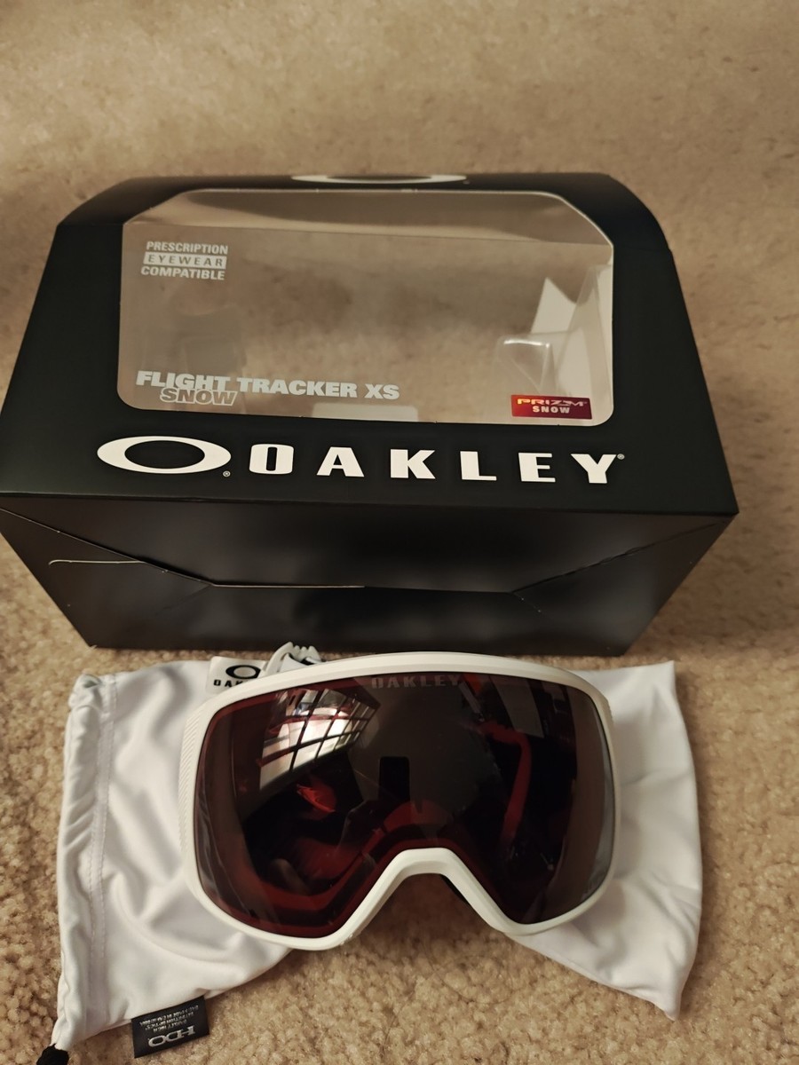 Oakley Flight Tracker XS Matte White Prism Dark Grey NWT B2 | eBay