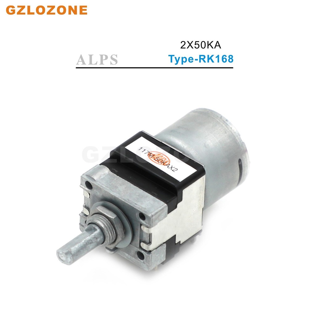 1 PCS Original ALPS RK168 Stereo Motor Potentiometer 2X50KA Handle