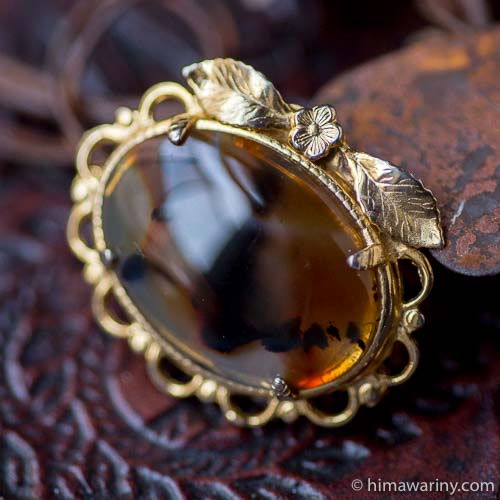 K12金-瑪瑙カボション・ブローチ – アンティーク・ブローチ通販