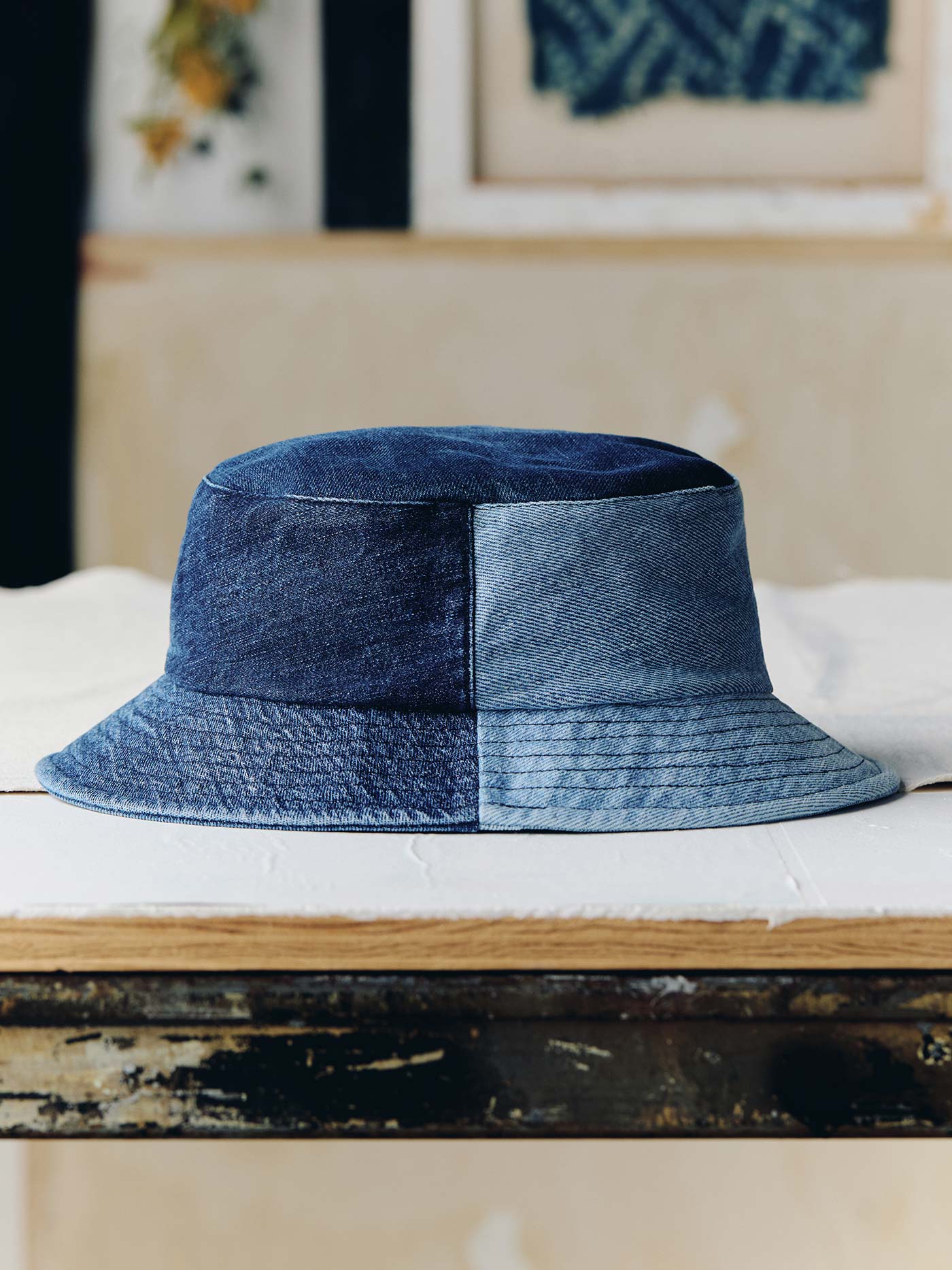love fades recycled denim bucket hat – imogene + willie