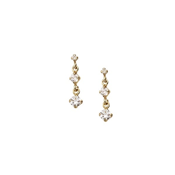 K10YG 3STONEピアス | ヴイエー ヴァンドーム青山(va vendome aoyama