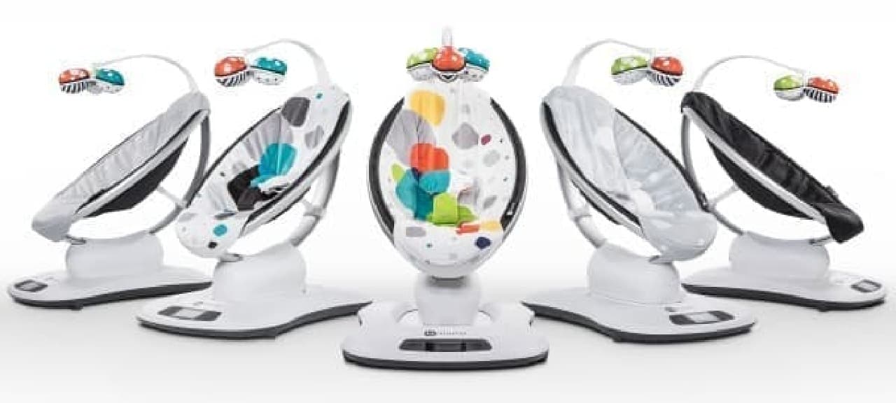 スマホで操作できる電動バウンサー「mamaRoo3.0」、ママのように