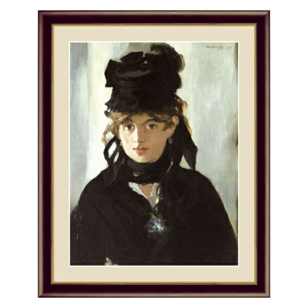 楽天市場】絵画 『すみれの花束をつけるベルト・モリゾ』 52×42cm