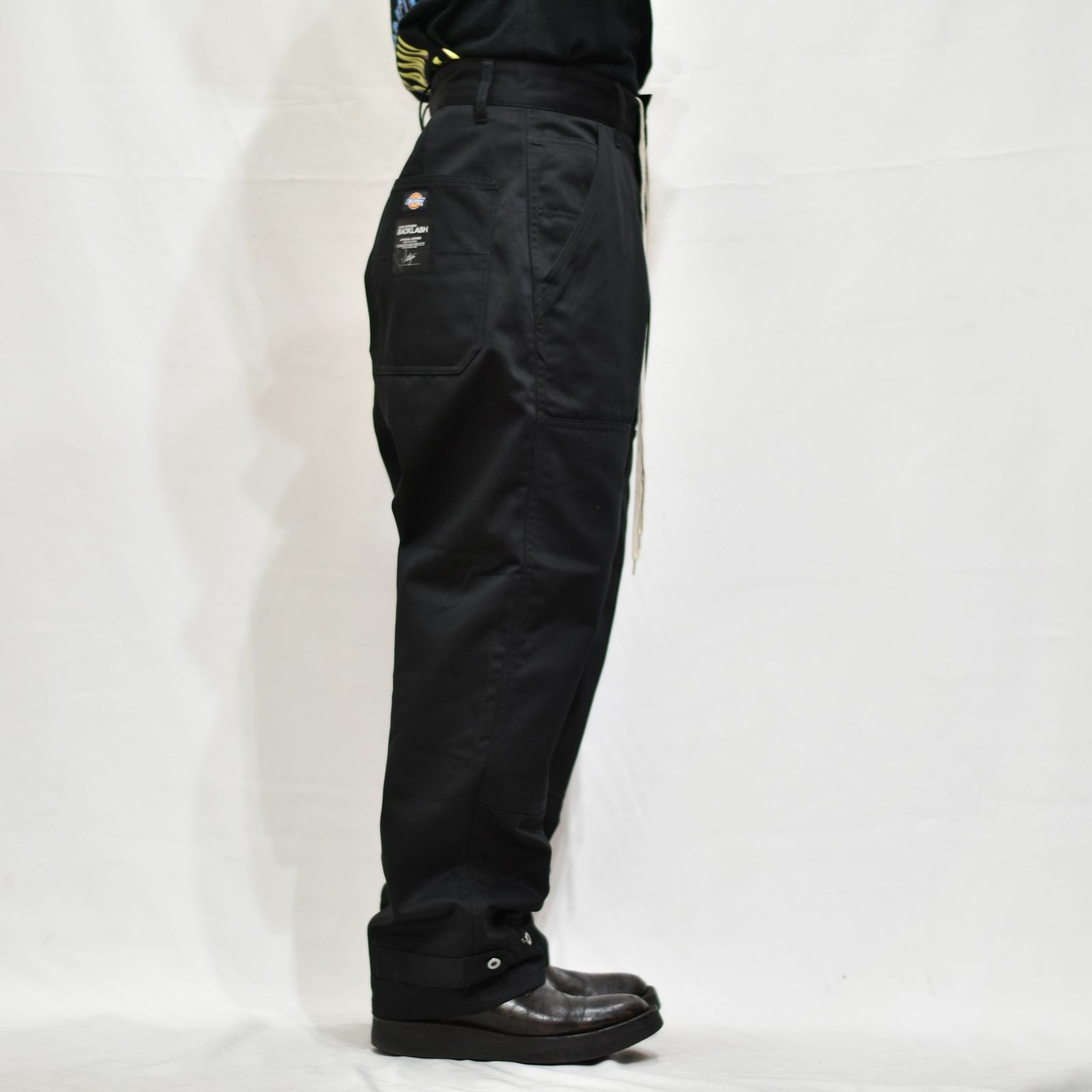 ISAMU KATAYAMA BACKLASH - ×× Dickies ダブルニーパンツ (BLACK