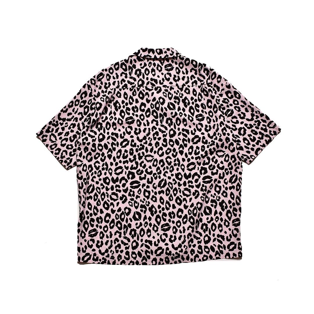 MINEDENIM - Lips Leopard Print Open Collar SH Open Collar SH