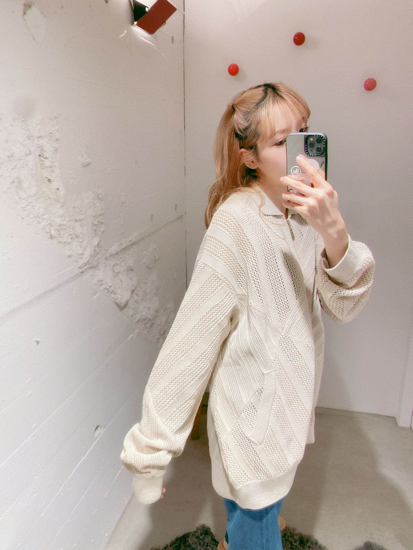 YOKE - ヨーク24SS COTTON MESH STRIPE ZIP-UP CARDIGAN(YK24SS0674S