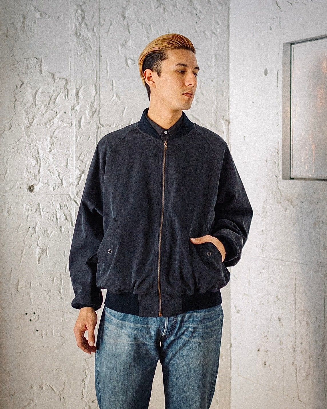 A.PRESSE - アプレッセ Silk Padding Jacket(25SAP-01-08H)NAVY☆1月11