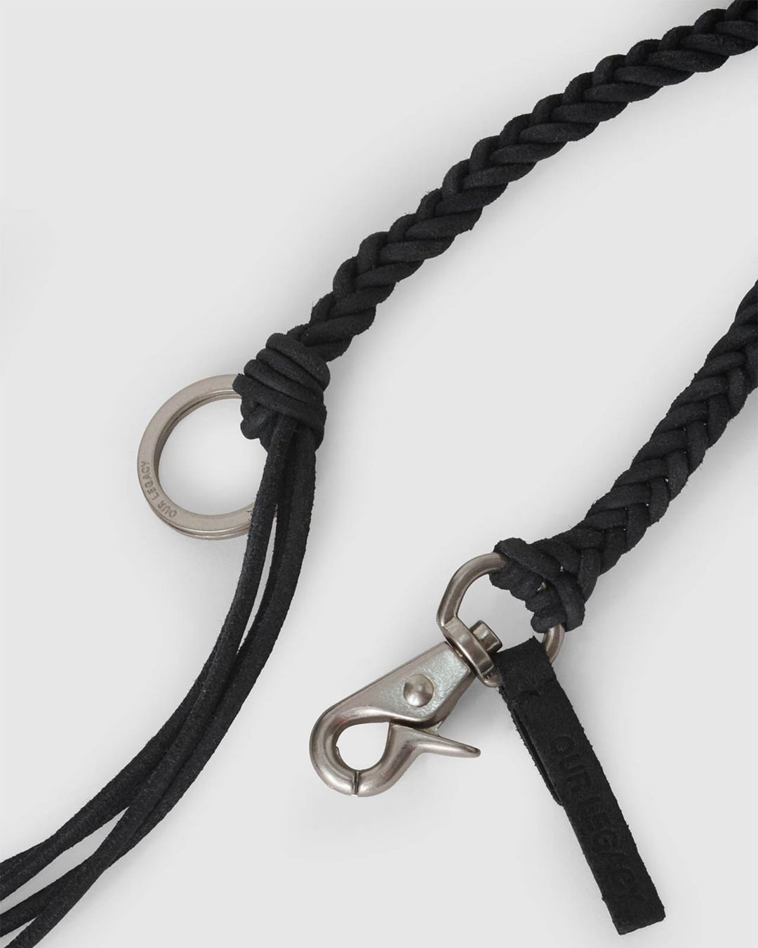 OUR LEGACY - BRAIDED LADON Black Leather | River