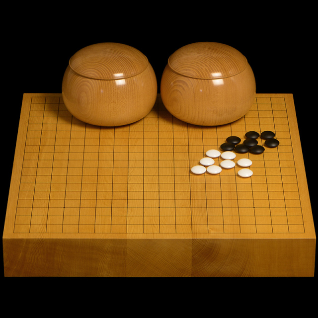 本榧2寸卓上碁盤セット（ハギ盤・特上） | 前川榧碁盤店