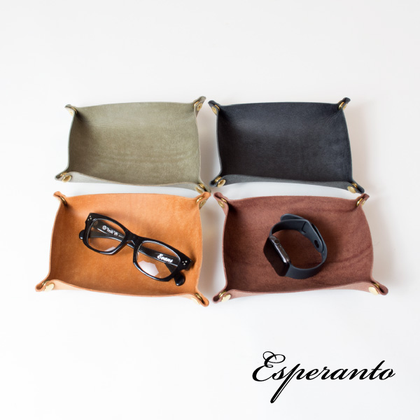esperanto エスペラント 横長レザートレー イタリアレザー プエブロ