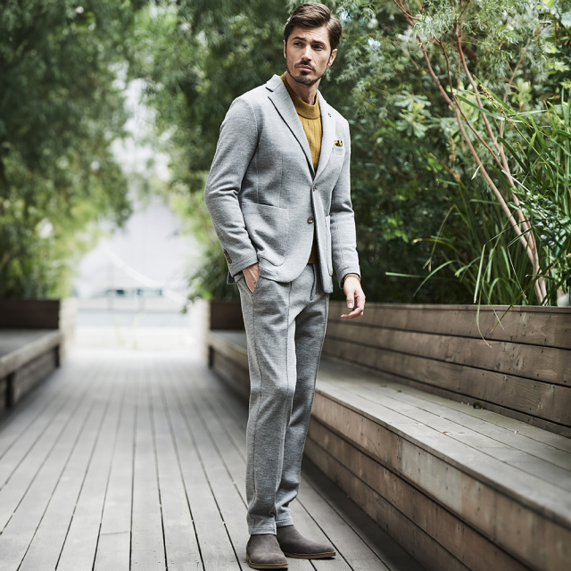 ウールミックスストレッチジャージジャケット 240201 G-stage ジーステージ