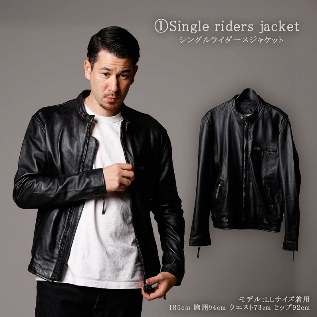 Mo-laws ライダースジャケット 本革 メンズ レザージャケット 本革