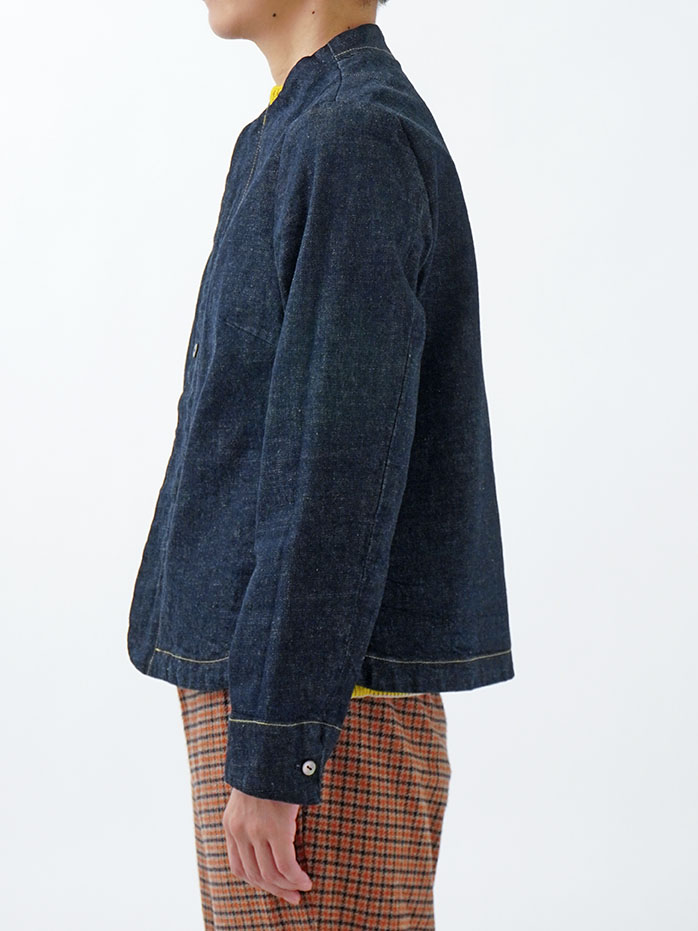 13.5ozストレッチデニムボトル衿ブルゾン パラスパレス