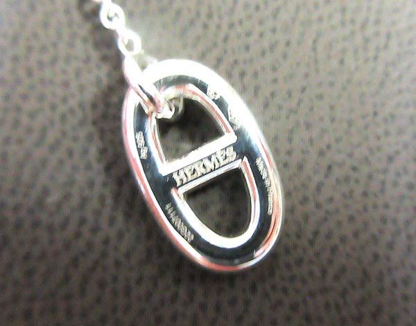 新品》 エルメス シェーヌダンクル ファランドール MM ピアス シルバー