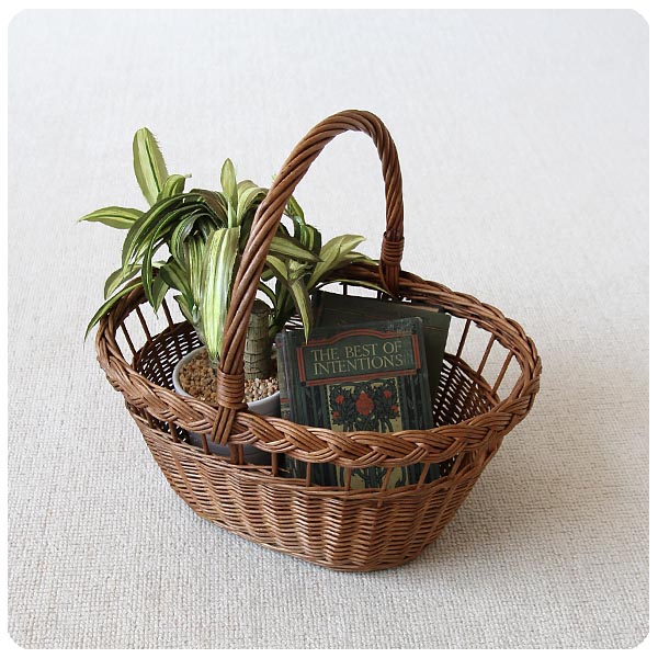 アンティークキルト ドレスデンフリーカバー ヴィンテージ籐籠のセット