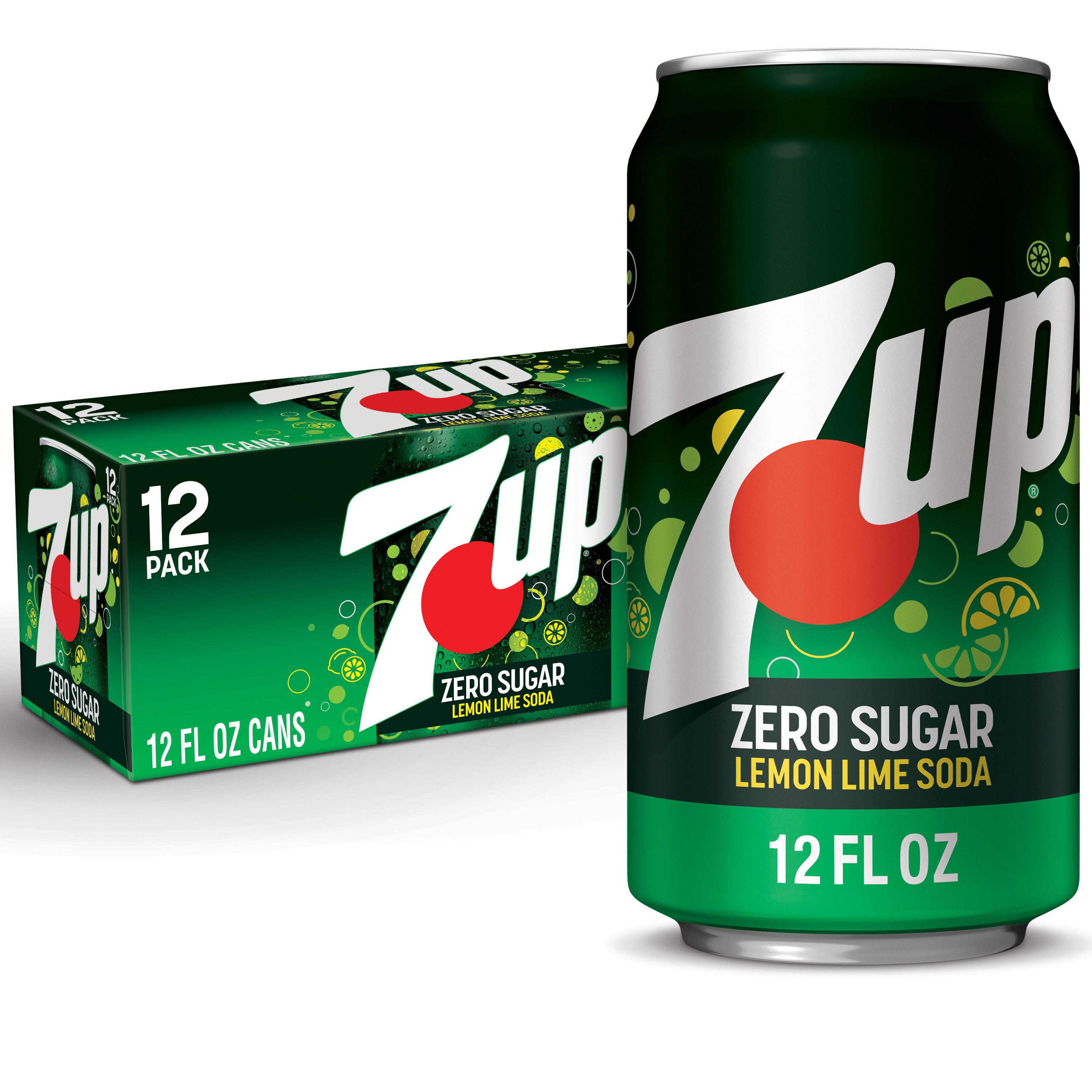 7UP Zero Sugar Lemon Lime Soda 12 pk Cans, 12 oz | Joe V's Smart